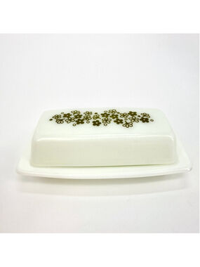 Vintage 70's Pyrex Crazy Daisy Spring Blossom Butter Dish & Lid